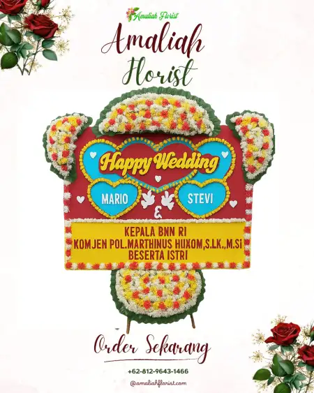 Papan Bunga Pernikahan Kambeng